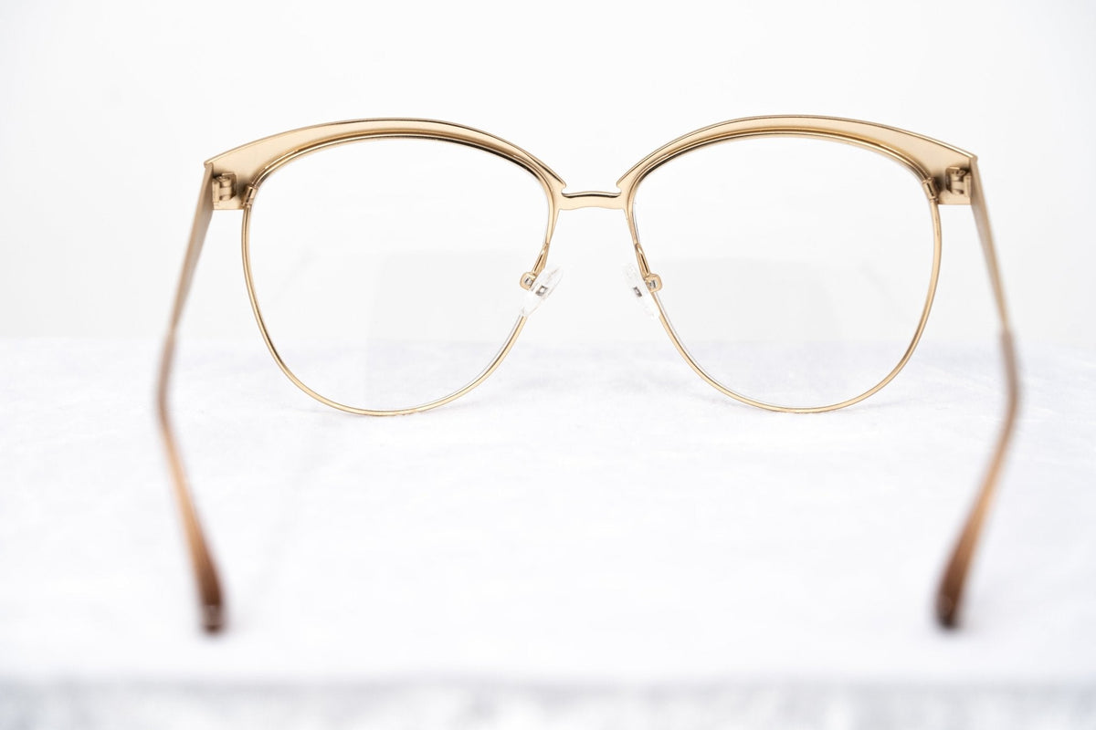 Agent Provocateur Eyeglasses Oval Brown and Gold