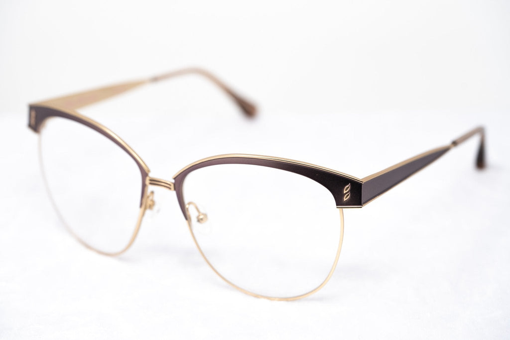 Agent Provocateur Eyeglasses Oval Brown and Gold
