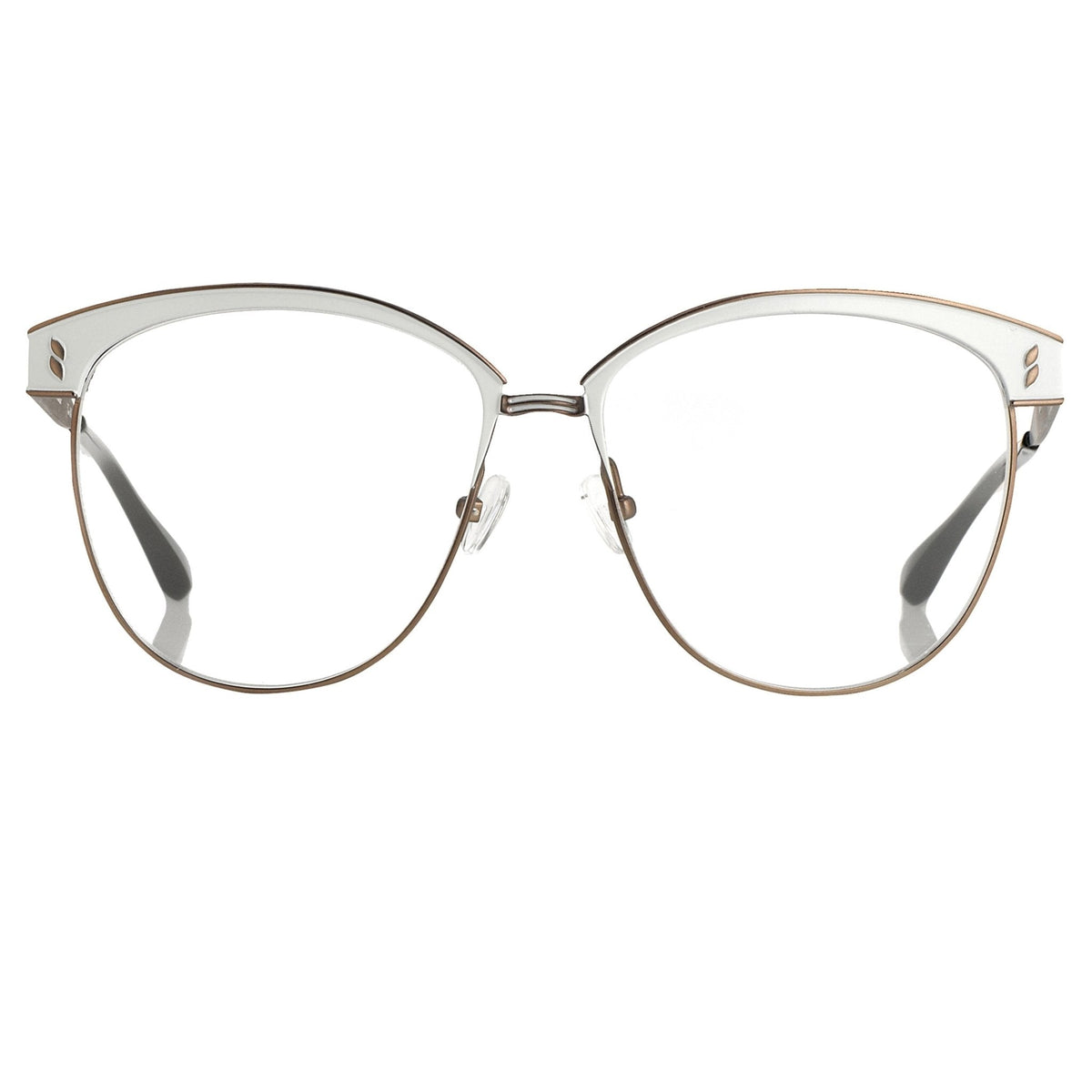 Agent Provocateur Eyeglasses Oval White/Dark Brown