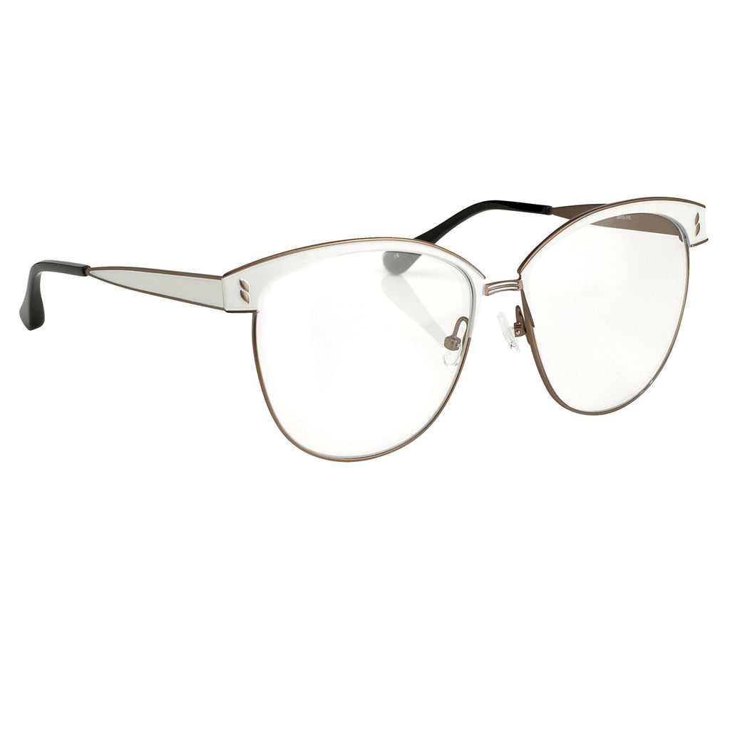 Agent Provocateur Eyeglasses Oval White/Dark Brown
